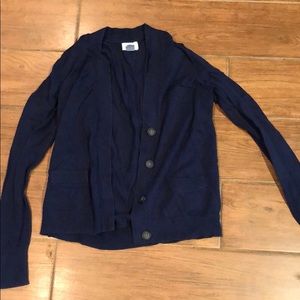 Navy button up sweater